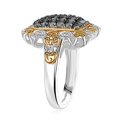 D'Joy Narsipatnam Alexandrite 1.00 ctw Regal Glow Ring in 18K Vermeil YG and Rhodium Over Sterling Silver (Size 10.0)