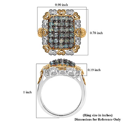 D'Joy Narsipatnam Alexandrite 1.00 ctw Regal Glow Ring in 18K Vermeil YG and Rhodium Over Sterling Silver (Size 10.0)