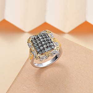 D'Joy Narsipatnam Alexandrite 1.00 ctw Regal Glow Ring in 18K Vermeil YG and Rhodium Over Sterling Silver (Size 6.0)