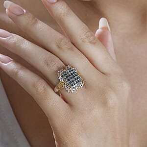 D'Joy Narsipatnam Alexandrite 1.00 ctw Regal Glow Ring in 18K Vermeil YG and Rhodium Over Sterling Silver (Size 6.0)