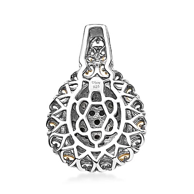 Narsipatnam Alexandrite 1.00 ctw Pendant in 18K Vermeil YG and Rhodium Over Sterling Silver