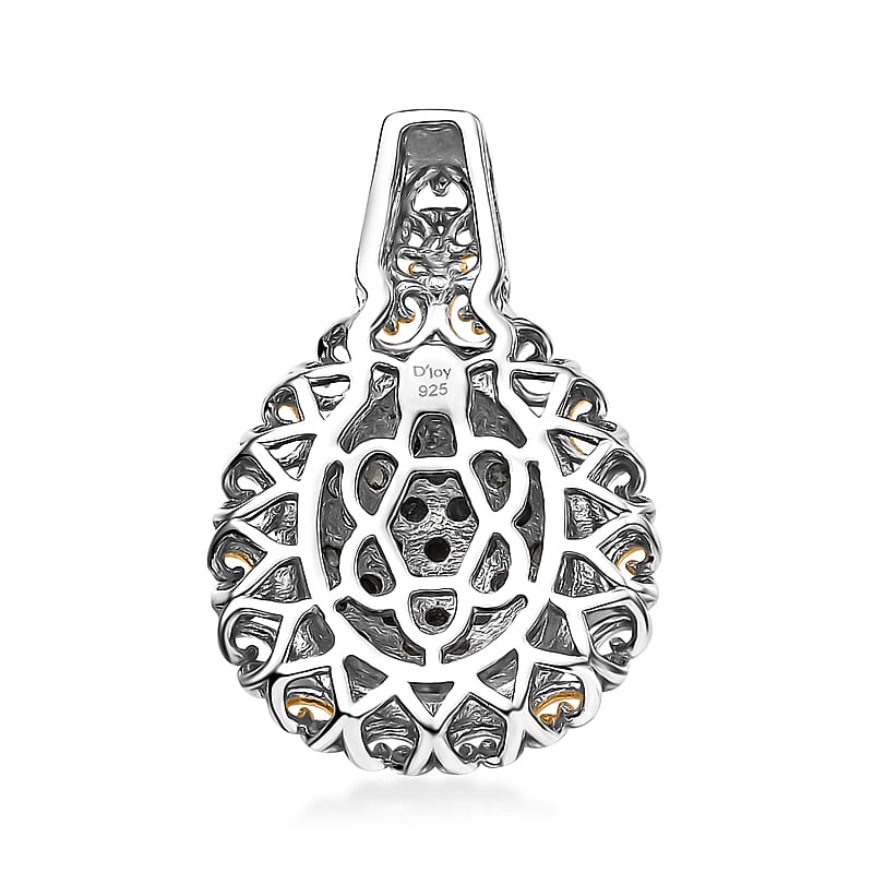 Narsipatnam Alexandrite 1.00 ctw Pendant in 18K Vermeil YG and Rhodium Over Sterling Silver