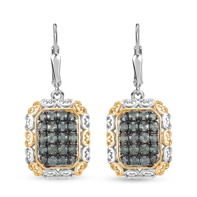 Narsipatnam Alexandrite 1.30 ctw Regal Glow Earrings in 18K Vermeil YG and Rhodium Over Sterling Silver