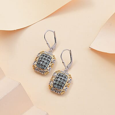 Narsipatnam Alexandrite 1.30 ctw Regal Glow Earrings in 18K Vermeil YG and Rhodium Over Sterling Silver