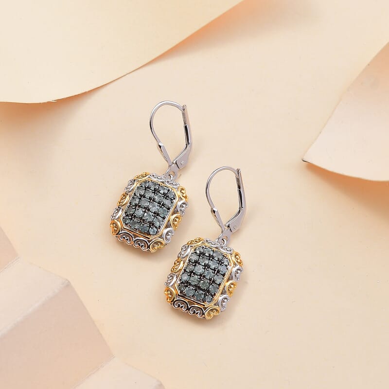 Narsipatnam Alexandrite 1.30 ctw Regal Glow Earrings in 18K Vermeil YG and Rhodium Over Sterling Silver