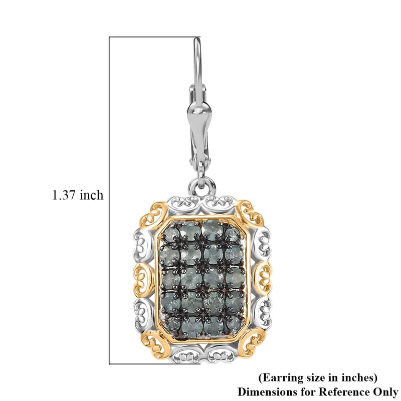 Narsipatnam Alexandrite 1.30 ctw Regal Glow Earrings in 18K Vermeil YG and Rhodium Over Sterling Silver