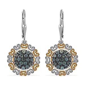 D'Joy Narsipatnam Alexandrite 1.15 ctw Regal Glow Earrings in 18K Vermeil YG and Rhodium Over Sterling Silver