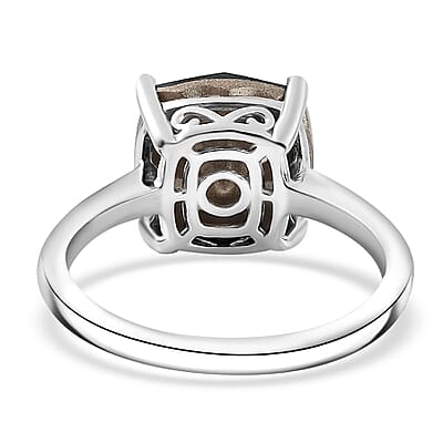 J Francis Embellished with Emerald Color Crystal by Swarovski Solitaire Ring in Rhodium Over Sterling Silver (Size 10.0)