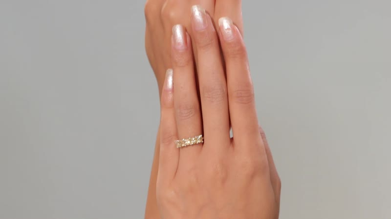 J Francis Embellished with Zirconia by Swarovski 3.35 ctw 5 Stone Ring in Rhodium Over Sterling Silver (Size 10.0)