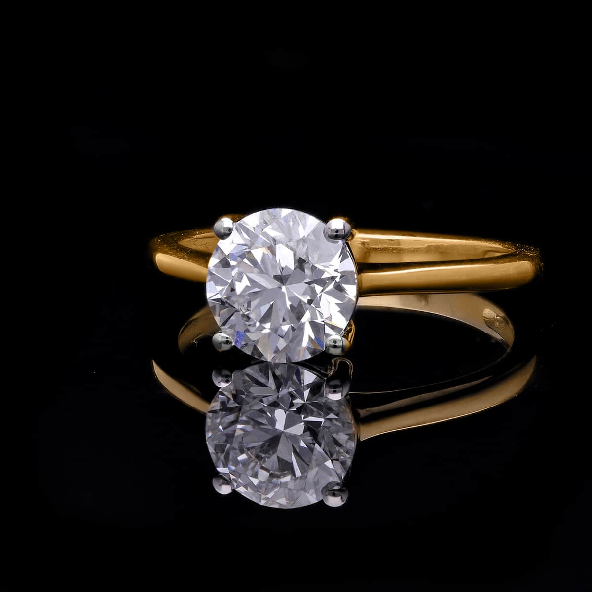 Luxuriant Lab Grown Diamond VS 3.00 ctw Ring in 14K Yellow Gold (Size 7.0) image number 1