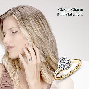 SGL Certified Luxuriant Lab Grown Diamond VS 3.00 ctw Ring in 14K Yellow Gold (Size 5.5)