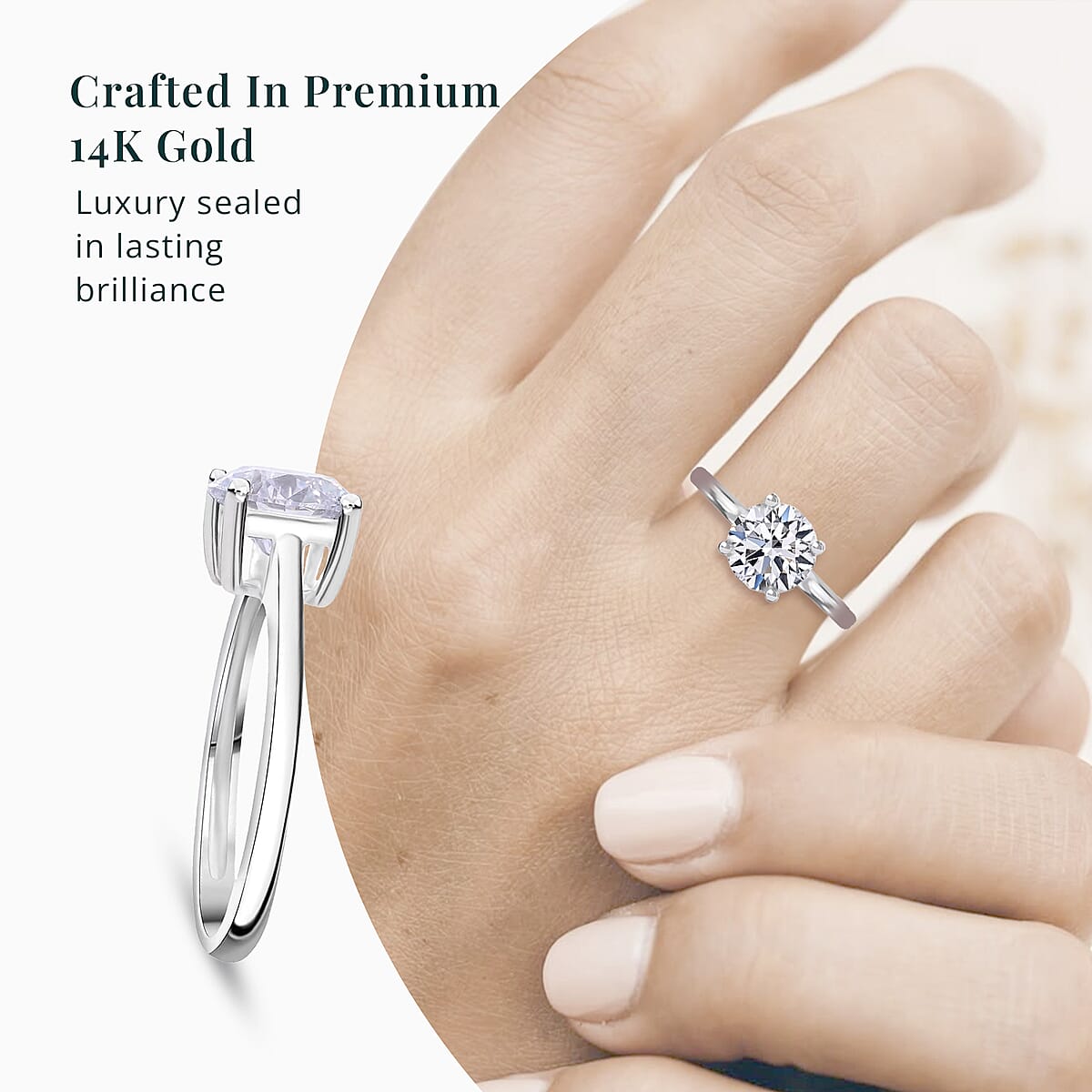 SGL Certified Luxuriant Lab Grown Diamond VS 3.00 ctw Ring in 14K White Gold (Size 10.0) image number 4