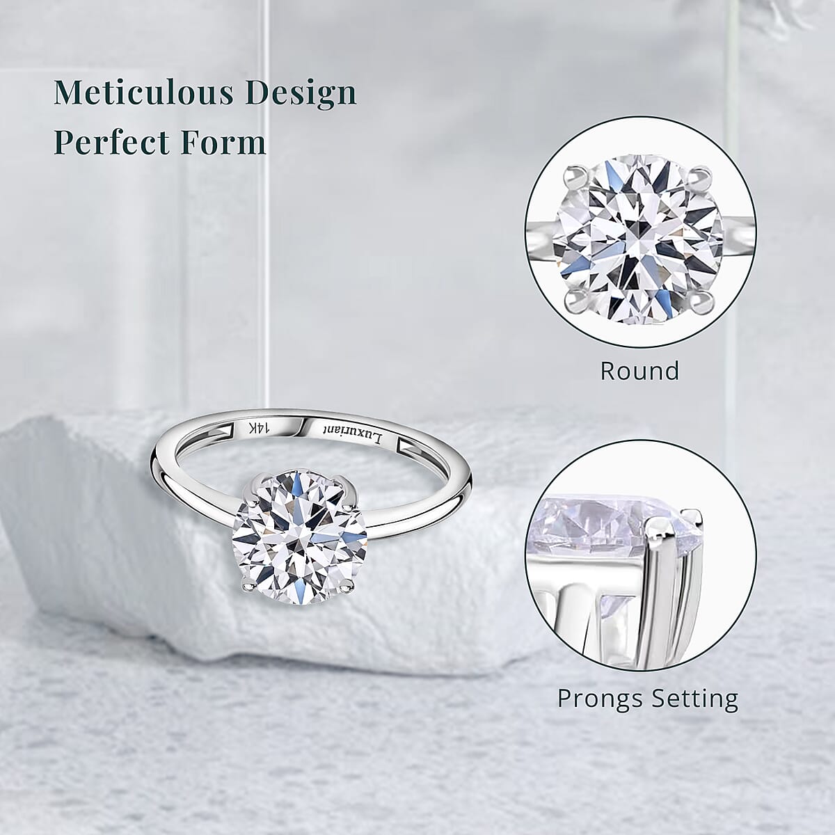 SGL Certified Luxuriant Lab Grown Diamond VS 3.00 ctw Ring in 14K White Gold (Size 10.0) image number 5