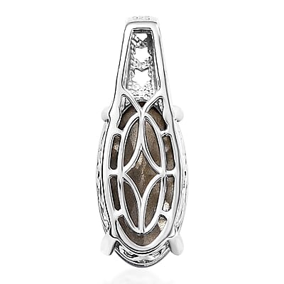 J Francis Embellished with Aquamarine Color Crystal by Swarovski Stars in Sky Pendant in Rhodium Over Sterling Silver