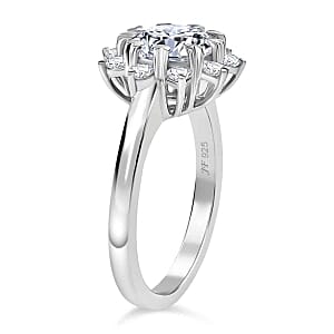 Swarovski Zirconia 4.11 ctw Ring in Rhodium Over Sterling Silver (Size 9.0)