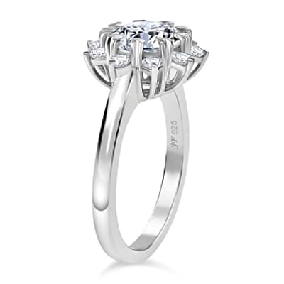 Swarovski Zirconia 4.11 ctw Ring in Rhodium Over Sterling Silver (Size 9.0)