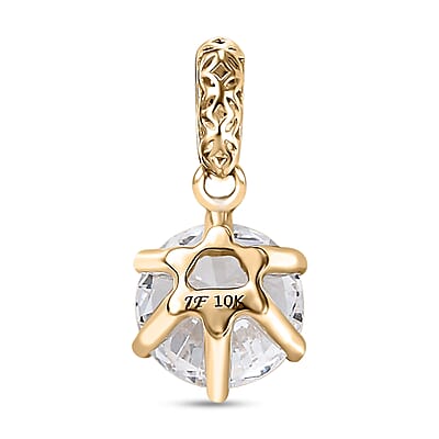 Mirage Collection J Francis Embellished with Zirconia by Swarovski 3.35 ctw Solitaire Pendant without Chain in 10K Yellow Gold