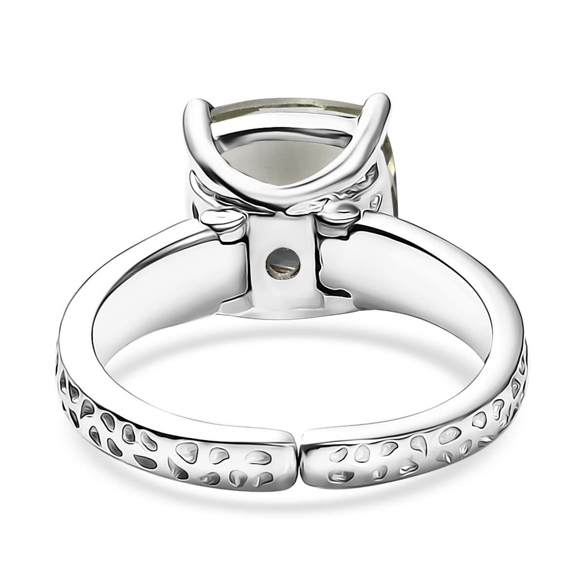 Karis Montezuma Prasiolite 4.30 ctw Solitaire Ring in Platinum Bond (Size 5.0) image number 4
