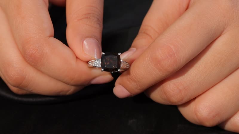 Karis Brazilian Citrine 4.70 ctw Solitaire Ring in Platinum Bond (Size 5.0)