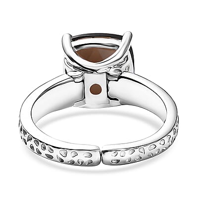 Karis Brazilian Smoky Quartz 4.30 ctw Ring in Platinum Bond (Size 8.0)