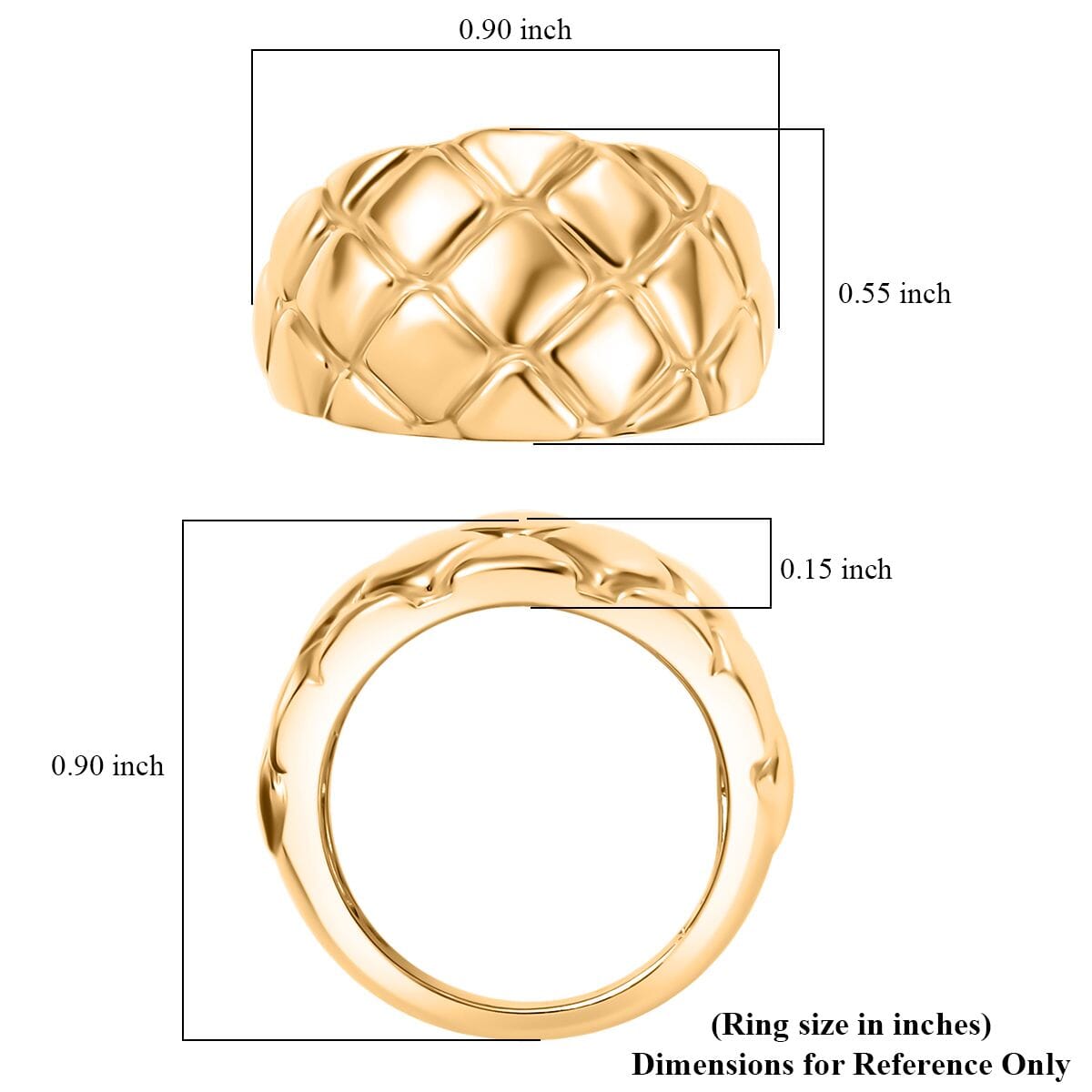 Rings in 18K YG Plated Bronze (Size 5.0) image number 5