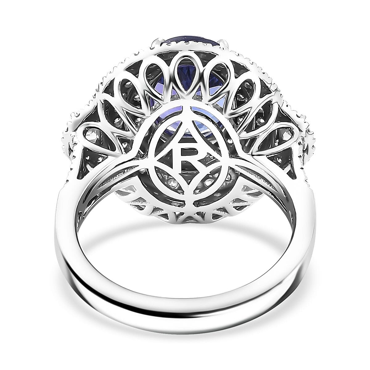 Rhapsody 950 Platinum AAAA Tanzanite, Diamond (E-F, VS) Ring (Size 7.0) 4.36 ctw image number 4