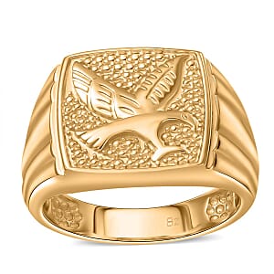 EverTrue Bronzella Collection Eagle Men's Rings in 18K YG Plated Bronze (Size 13.0)