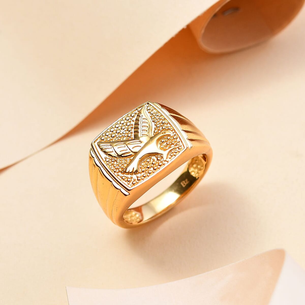 Mens Rings in 18K YG Plated Bronze (Size 13.0) image number 1