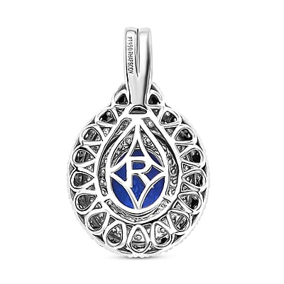 Rhapsody 950 Platinum AAAA Tanzanite, Diamond (E-F, VS) Pendant without Chain 4.03 ctw