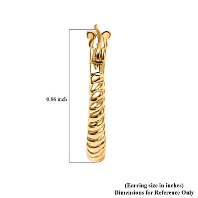 EverTrue Bronzella Collection Rope Twisted Hoop Earrings in 18K YG Plated Bronze