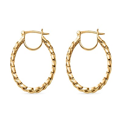 EverTrue Bronzella Collection Infinity Knot Hoop Earrings in 18K YG Plated Bronze