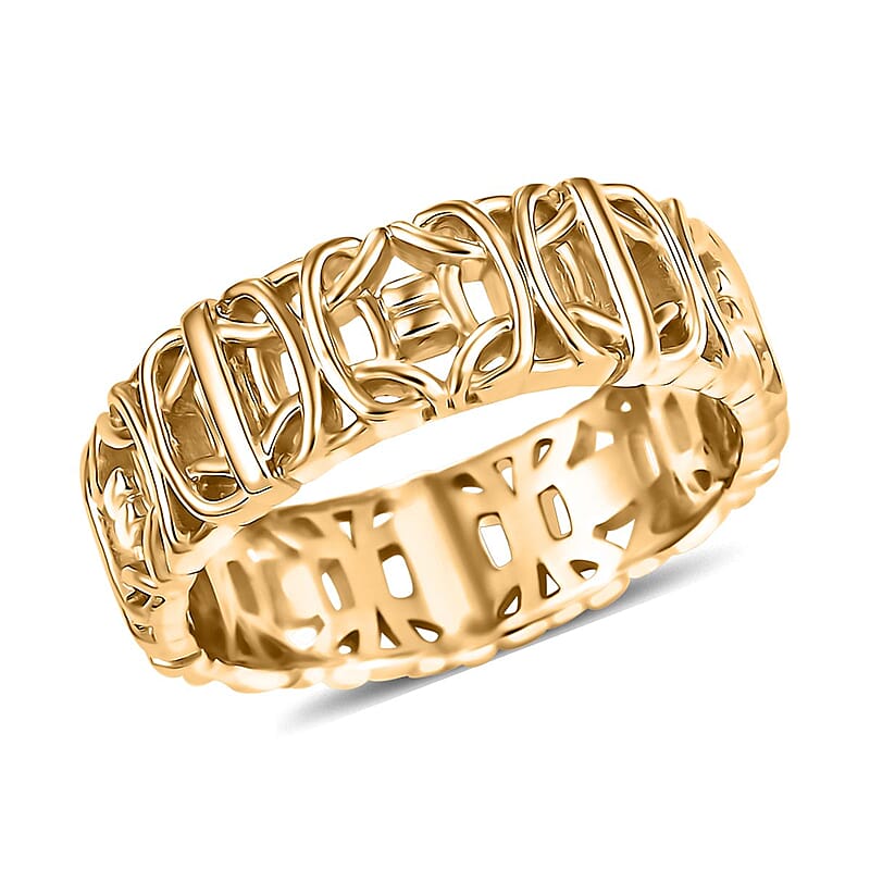 EverTrue Bronzella Collection Eternal Knot Band Ring in 18K YG Plated Bronze (Size 10.0)