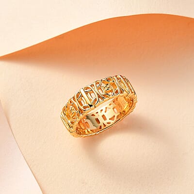 EverTrue Bronzella Collection Eternal Knot Band Ring in 18K YG Plated Bronze (Size 10.0)