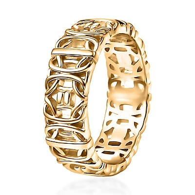 EverTrue Bronzella Collection Eternal Knot Band Ring in 18K YG Plated Bronze (Size 10.0)