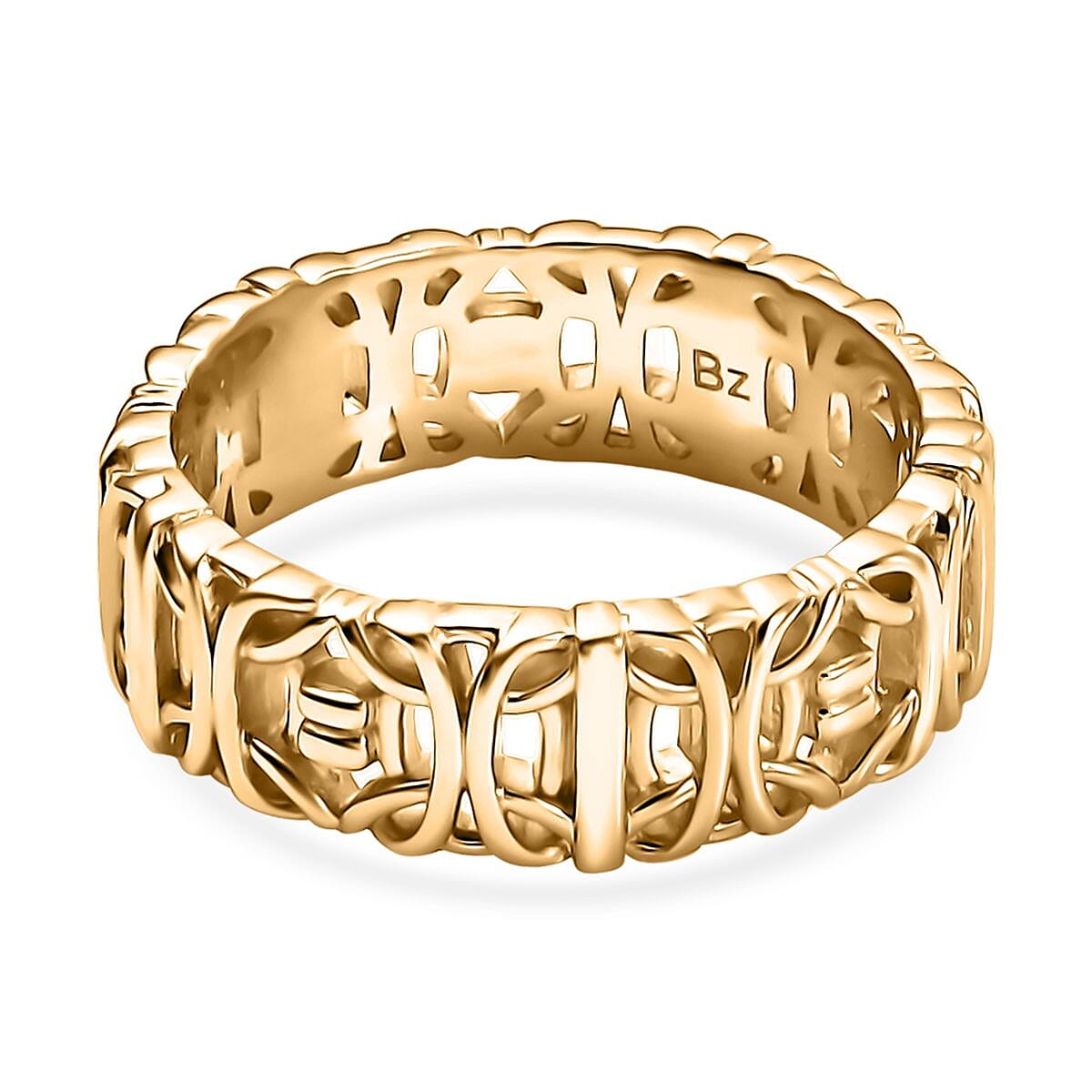 EverTrue Bronzella Collection Eternal Knot Band Ring in 18K YG Plated Bronze (Size 10.0)