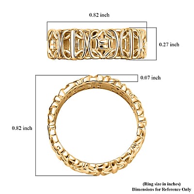 EverTrue Bronzella Collection Eternal Knot Band Ring in 18K YG Plated Bronze (Size 10.0)
