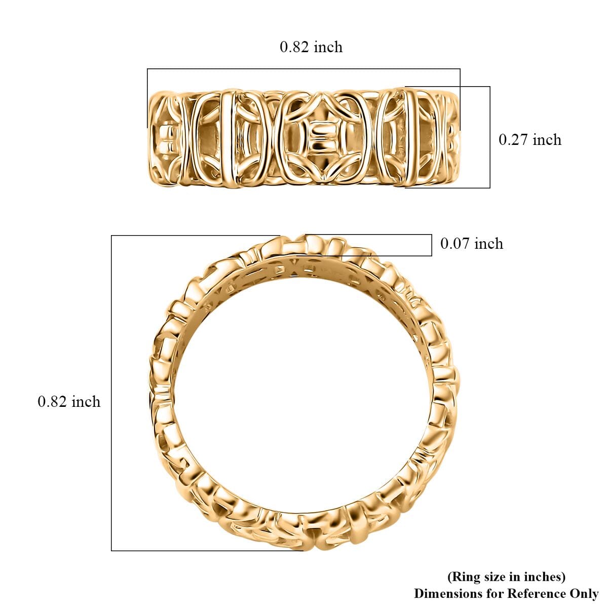 Rings in 18K YG Plated Bronze (Size 11.0) image number 5