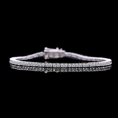 Luxuriant Lab Grown Diamond G-H SI 2.00 ctw Bracelet in Platinum Over Sterling Silver (7.00 In)