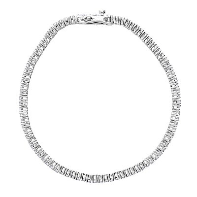 Luxuriant Lab Grown Diamond G-H SI 2.00 ctw Bracelet in Platinum Over Sterling Silver (7.00 In)