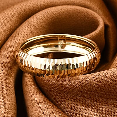 10K Yellow Gold Diamond-Cut Band Ring (Size 8.5) 0.75 Grams