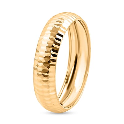 10K Yellow Gold Diamond-Cut Band Ring (Size 8.5) 0.75 Grams