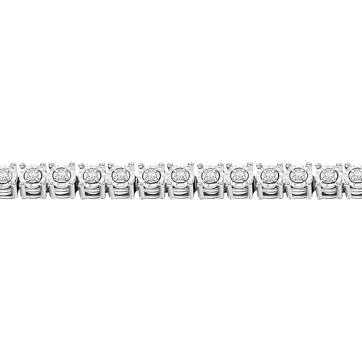 Diamond 0.50 ctw Tennis Bracelet in Sterling Silver (7.00 In)