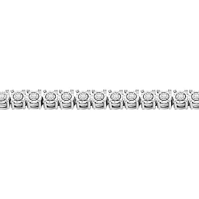 Diamond 0.50 ctw Tennis Bracelet in Sterling Silver (7.00 In)