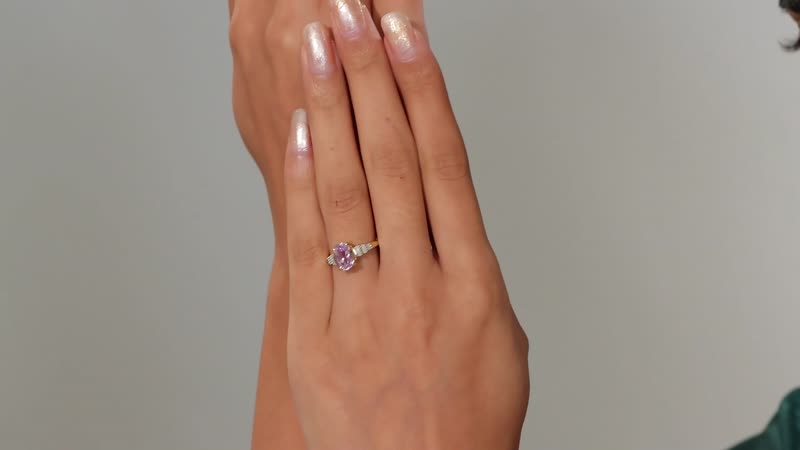 Premium Martha Rocha Kunzite, Diamond Ring in 18K Vermeil YG Over Sterling Silver (Size 7.0) 2.60 ctw