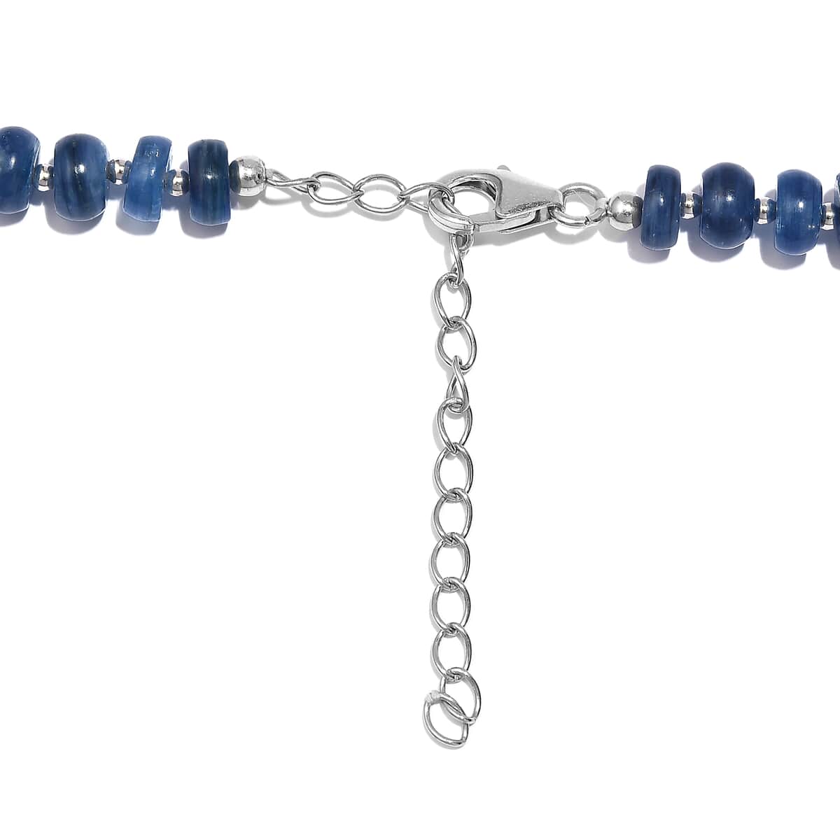 Kashmir Kyanite 210.00 ctw Necklace 18 Inches in Rhodium Over Sterling Silver image number 4