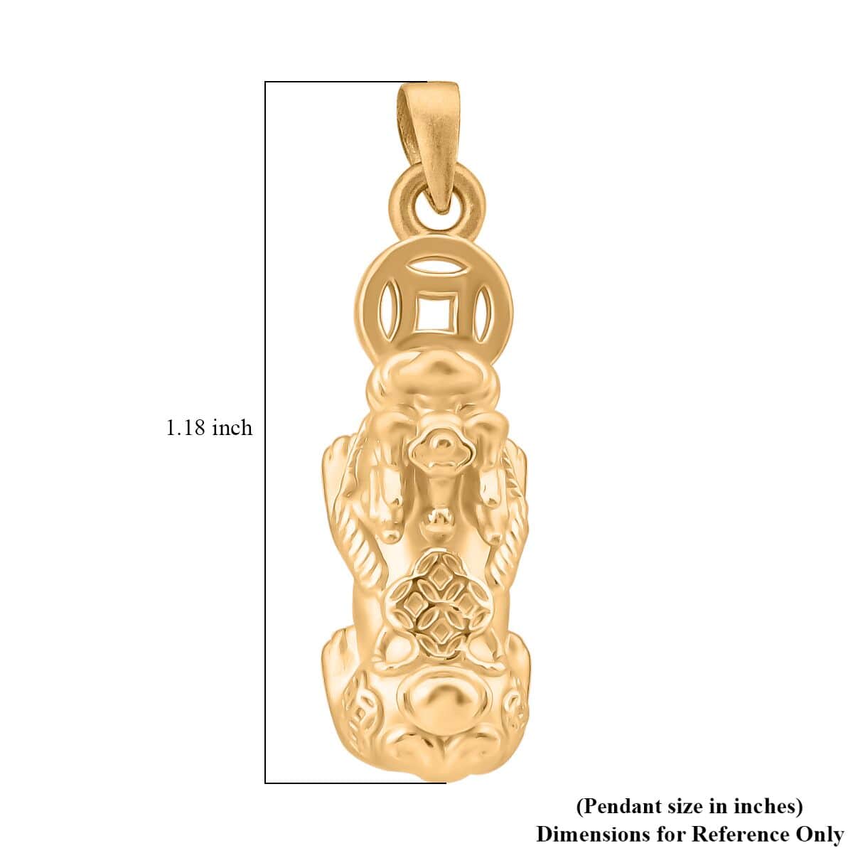 24K Yellow Gold Pixiu Pendant image number 5