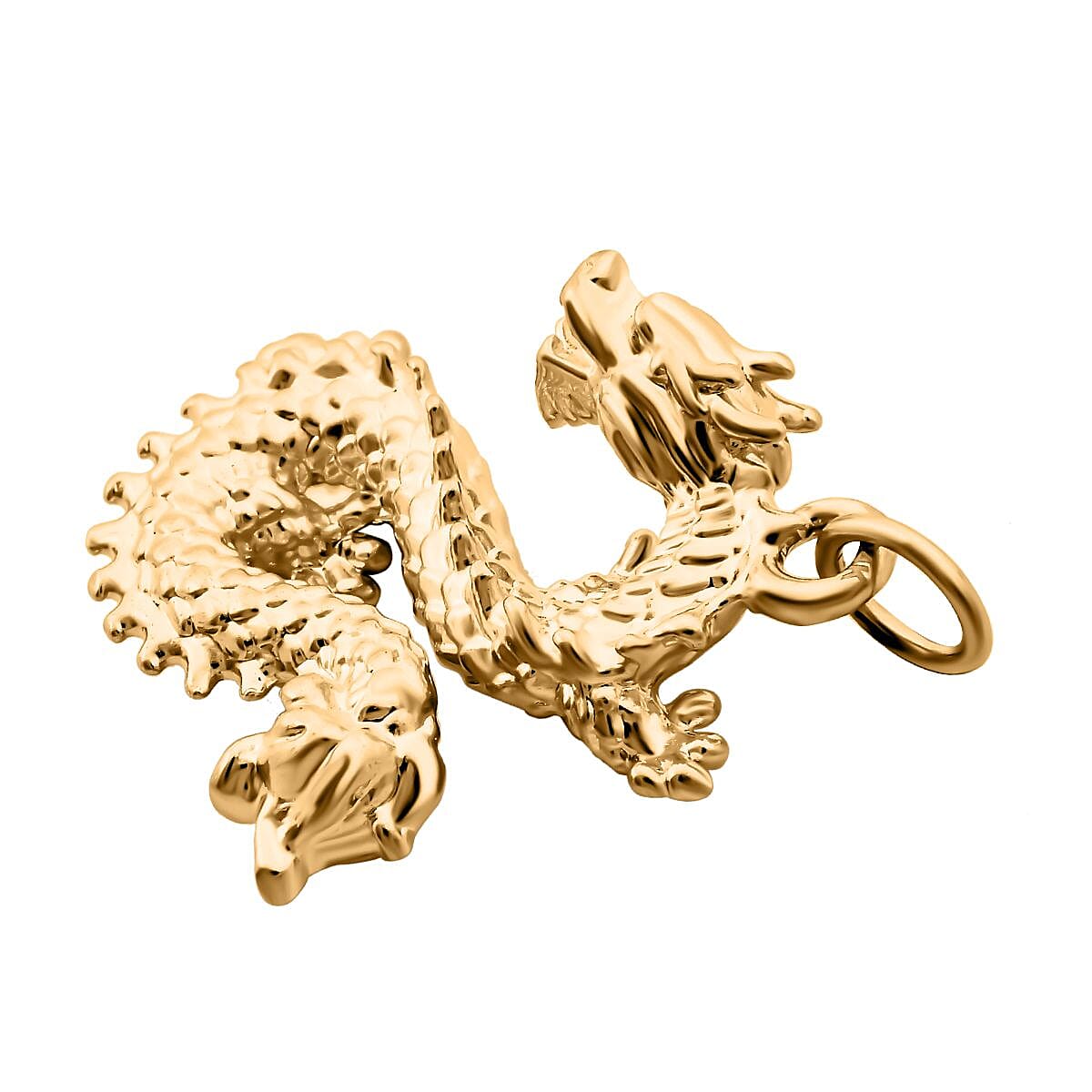 Doorbuster 24K Yellow Gold Dragon Pendant image number 3