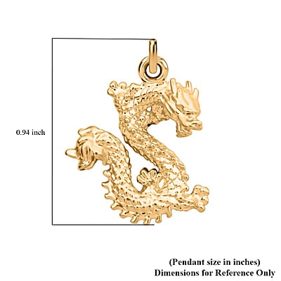  24K Yellow Gold Dragon Pendant