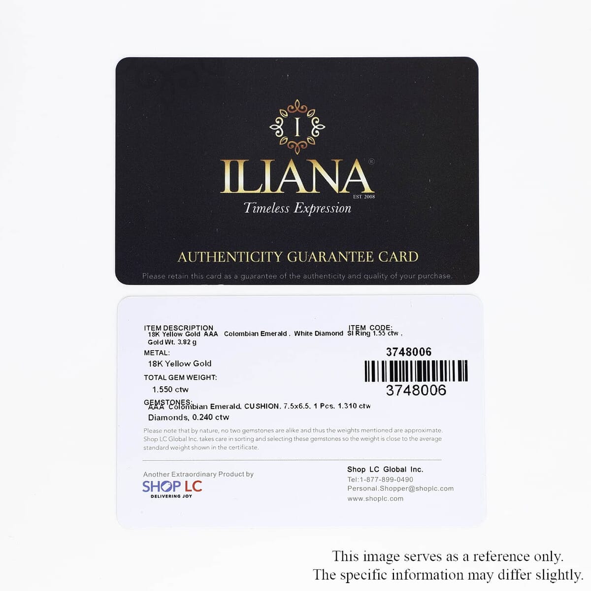 One Of A Kind Certified & Appraised Iliana AAA Boyaca Colombian Emerald and G-H SI Diamond 1.55 ctw Ring in 18K Yellow Gold (Size 6.5) image number 7