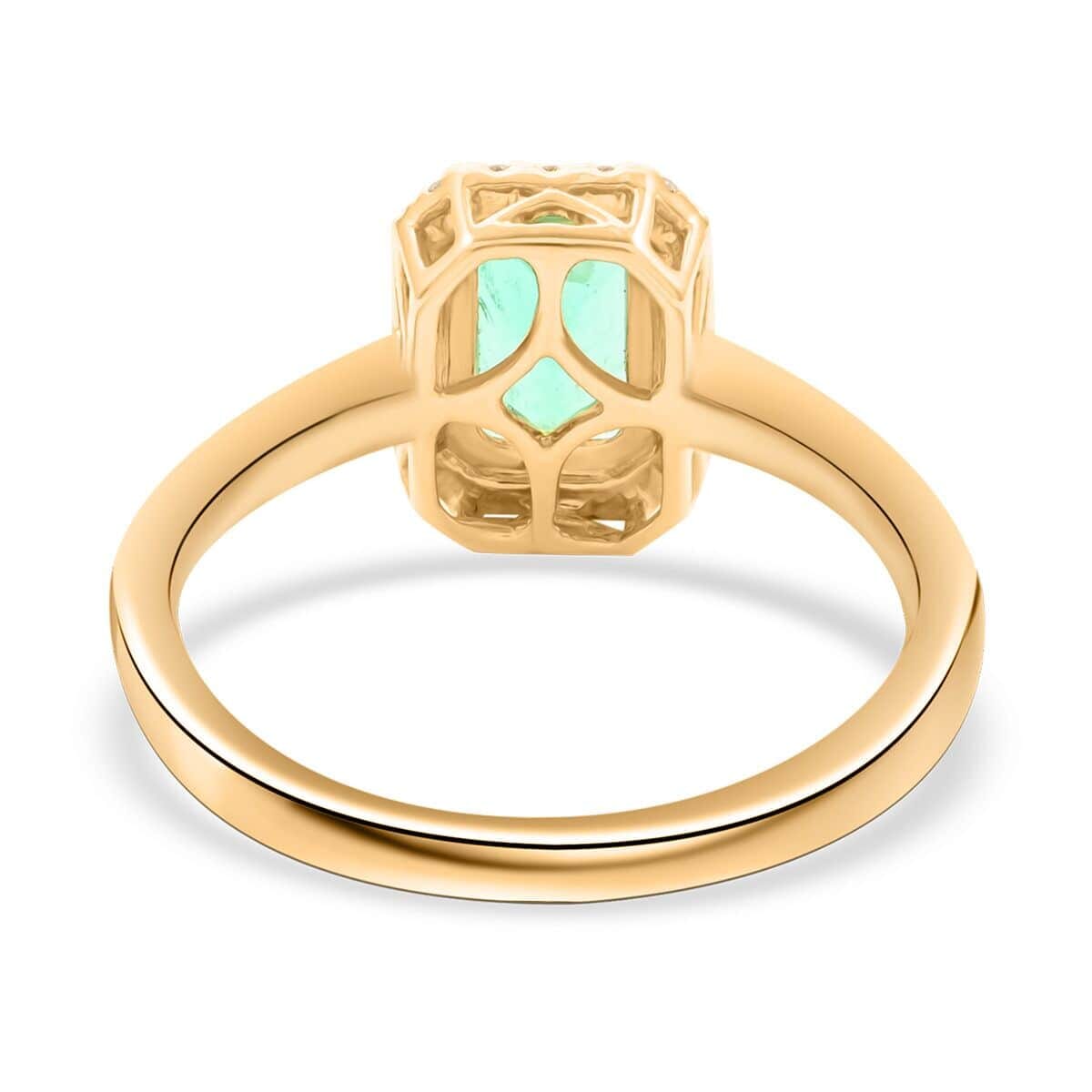 Iliana AAA Boyaca Colombian Emerald and G-H SI Diamond 1.40 ctw Ring in 18K Yellow Gold (Size 6.0)  image number 4